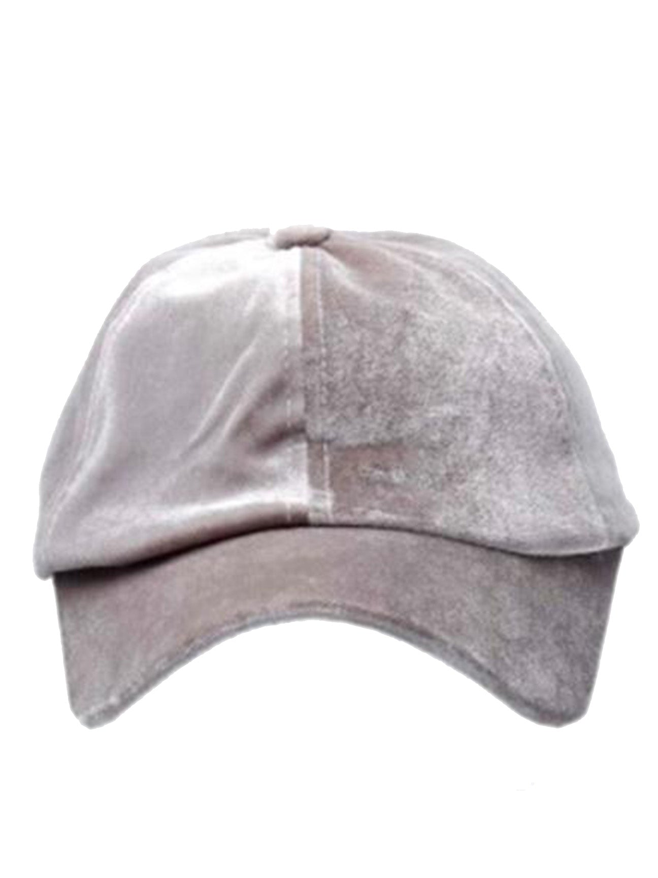 Brushed Velvet Grey Baseball Cap