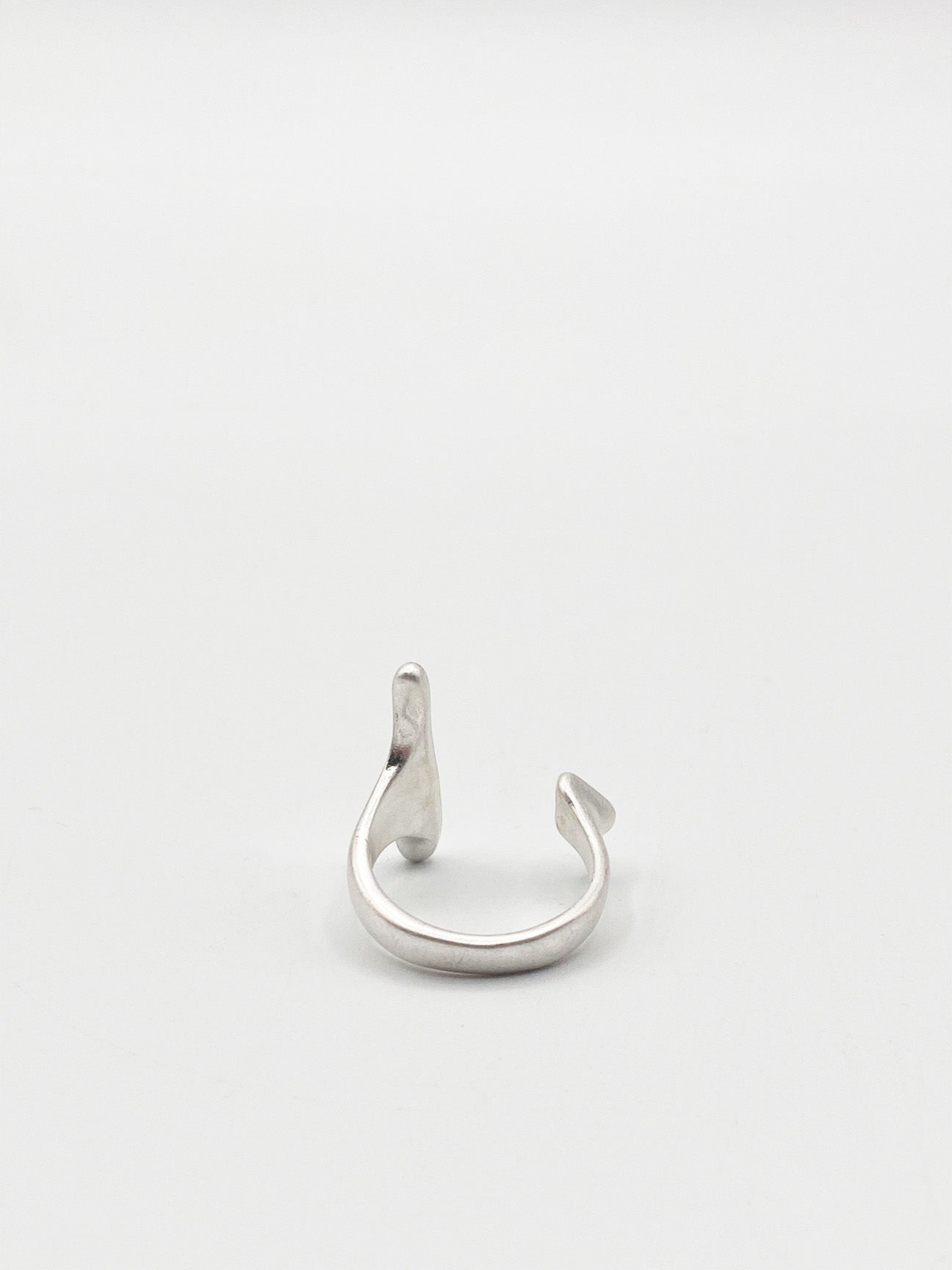 Geometric Cut Ring In Silver