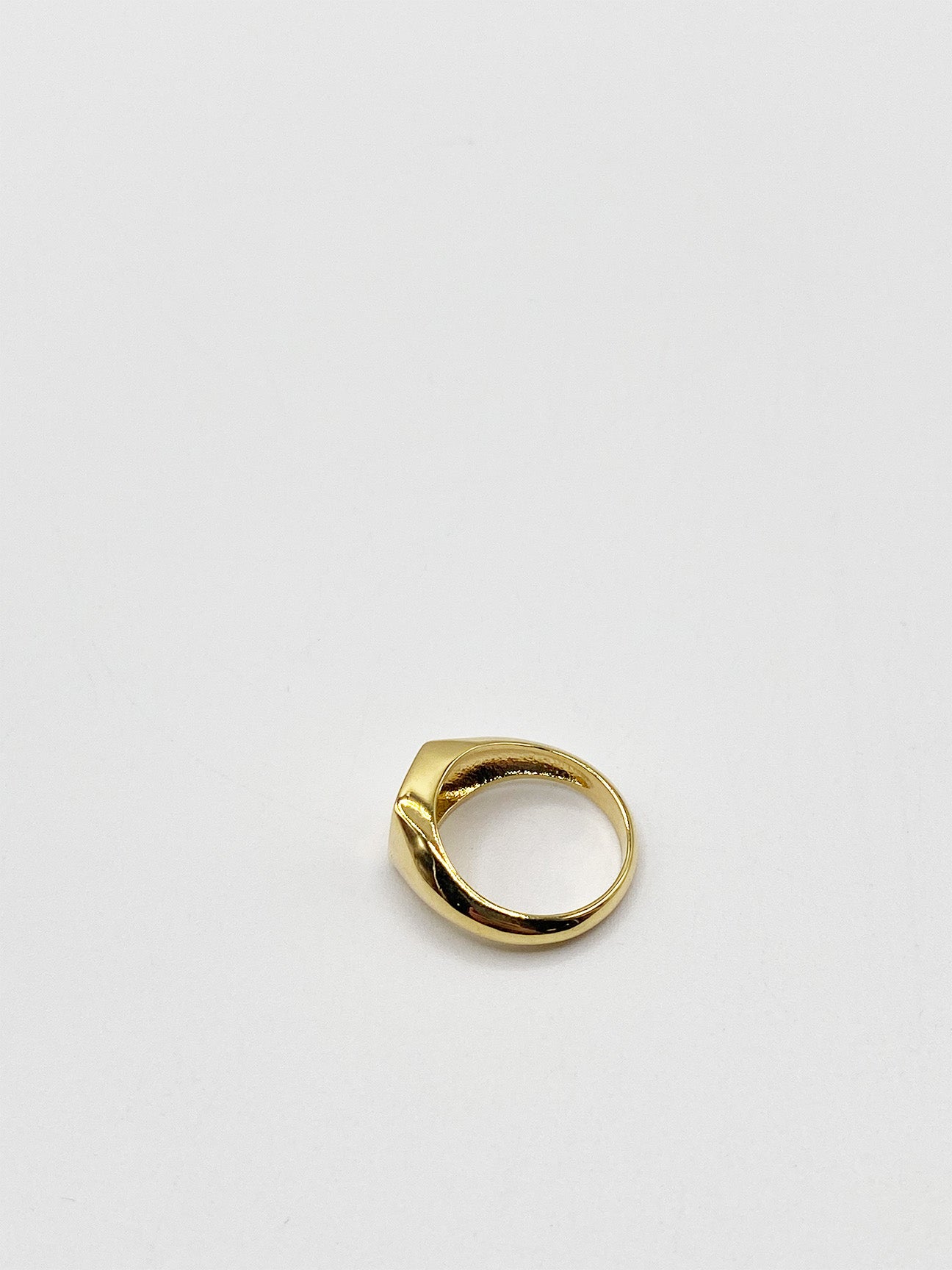 Gold Plated Engraved Signet Ring