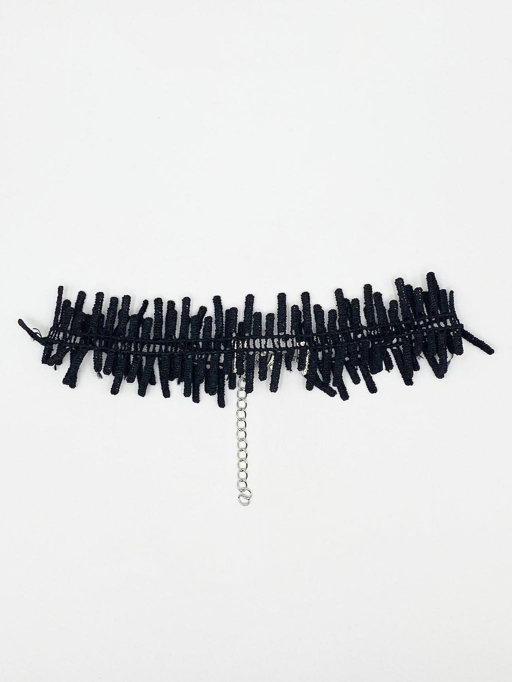 Black Corded Zig Zag Ladder Effect Choker