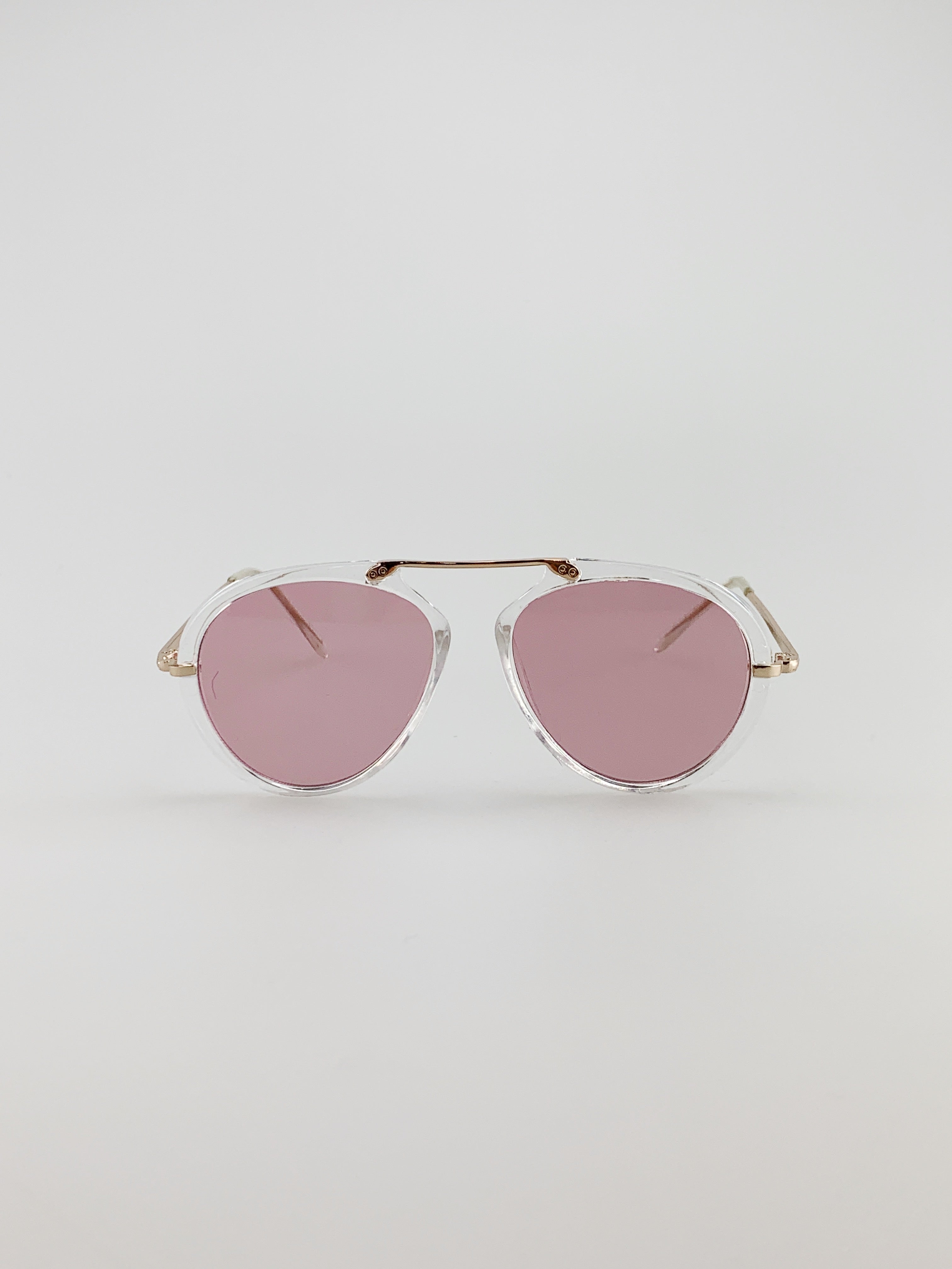 Gold Frame 2 Pack Aviator Style Sunglasses with Bridge