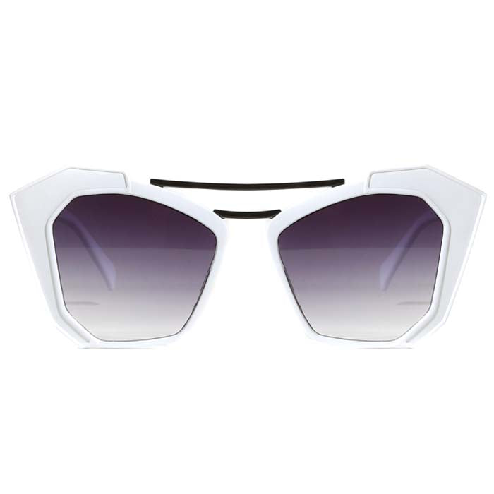 Angular Cateye Sunglasses in White