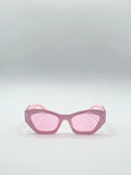 Angular Framed Sunglasses in Pink