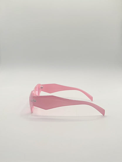 Angular Framed Sunglasses in Pink