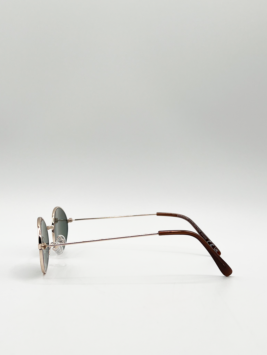 Retro Oval ,Shape Sunglasses in Gold