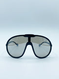 Wave Mask Sunglasses in Black