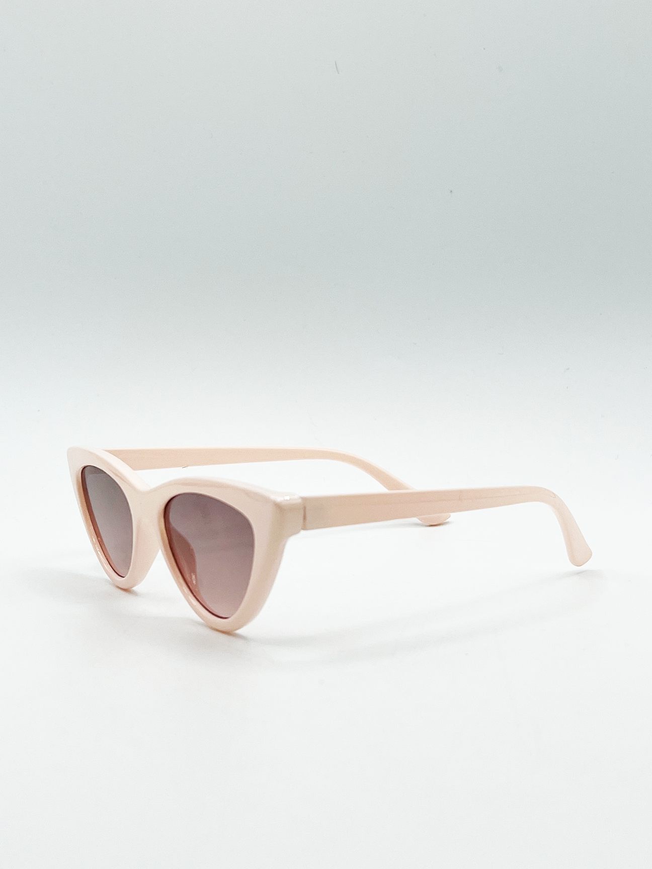 Beige Cateye Sunglasses