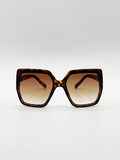 Oversize Cateye Sunglasses with Diamante Detail in Tortoise