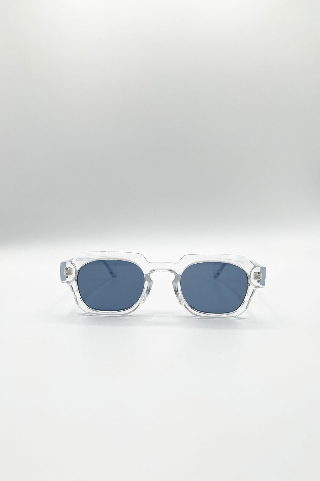 Angular Wayfarer Sunglasses In Clear