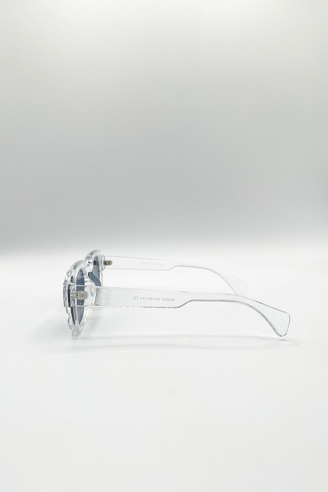 Angular Wayfarer Sunglasses In Clear