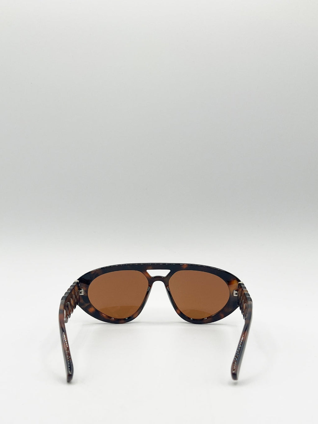 Chunky Aviator Sunglasses in Brown