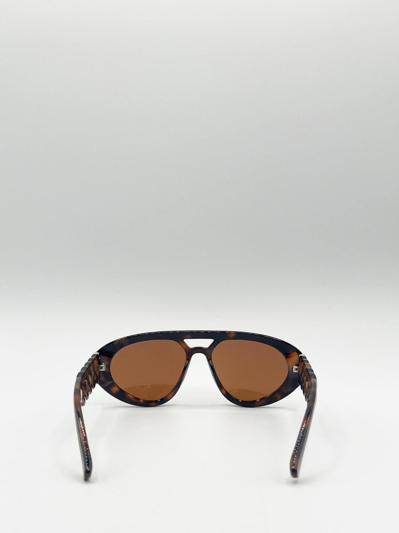 Chunky Aviator Sunglasses in Brown