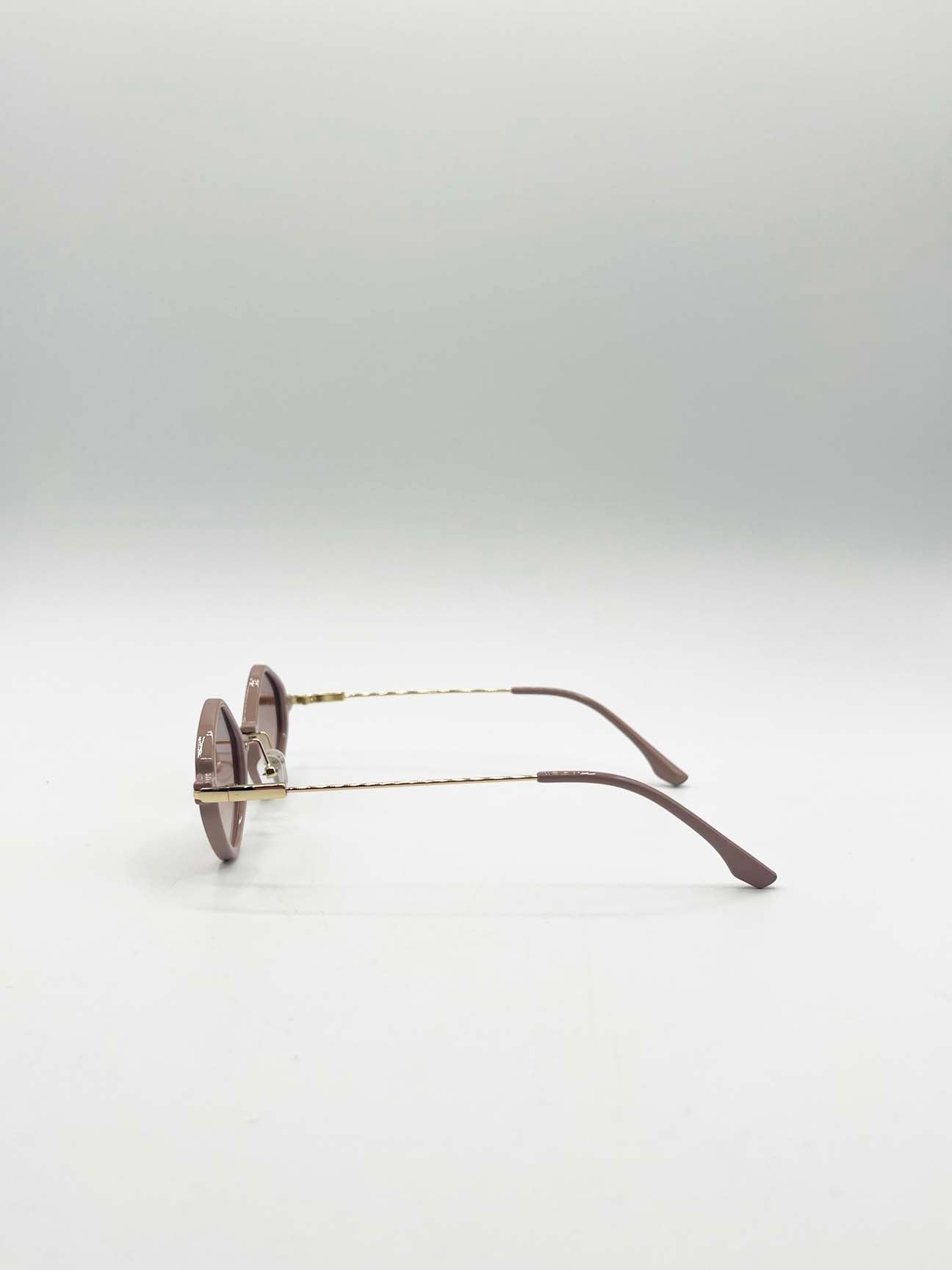 Diamond ,Shape Sunglasses in Nude