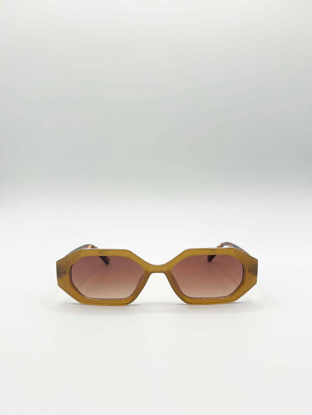 Oval Geomentric Sunglasses in Tortoise Brown