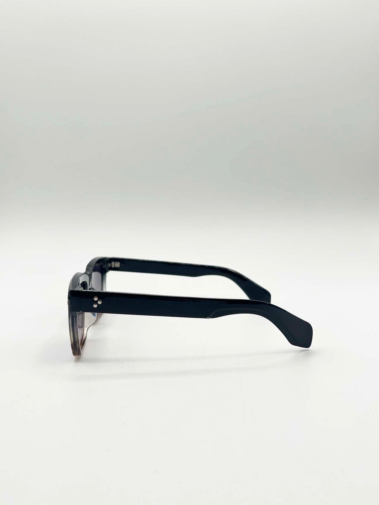 Square Wayfarer in Black Leopard