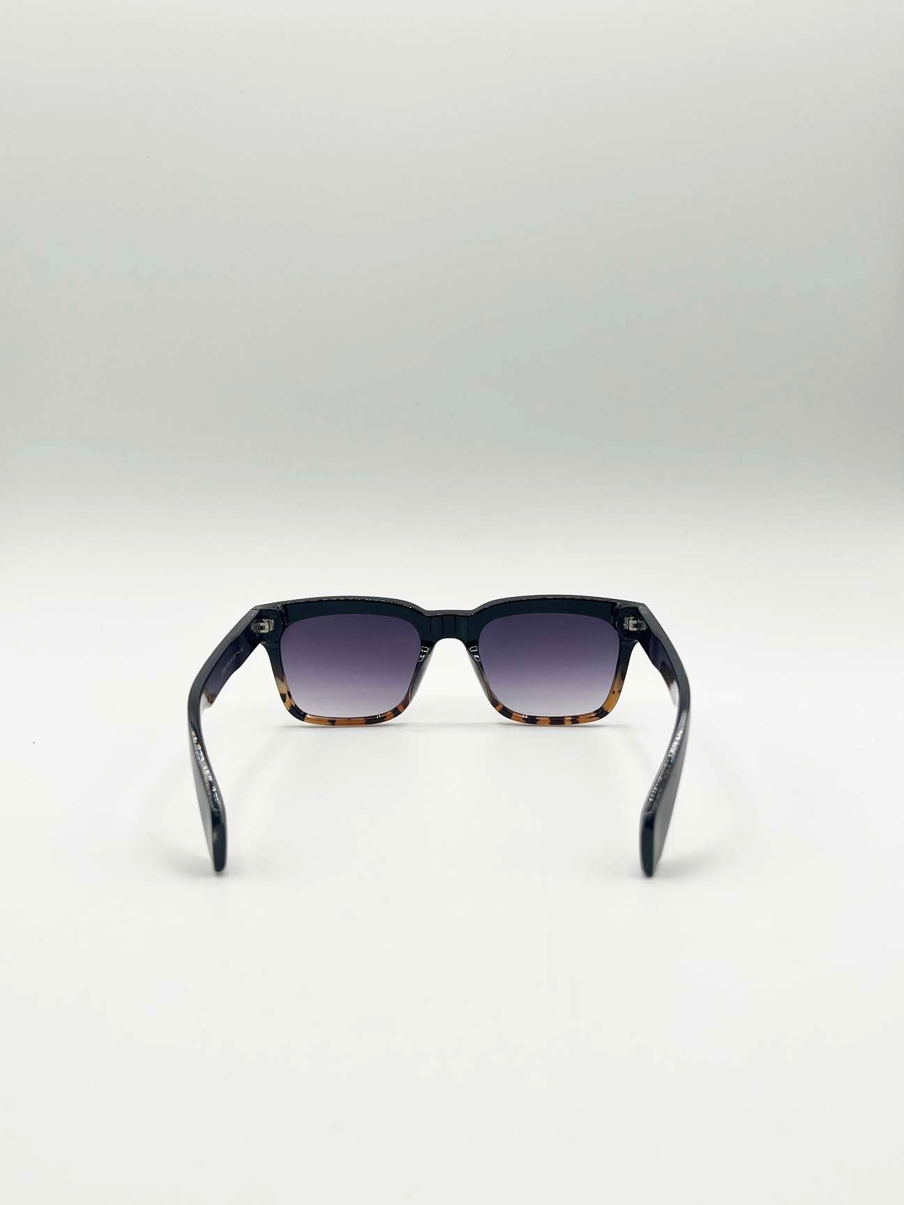 Square Wayfarer in Black Leopard