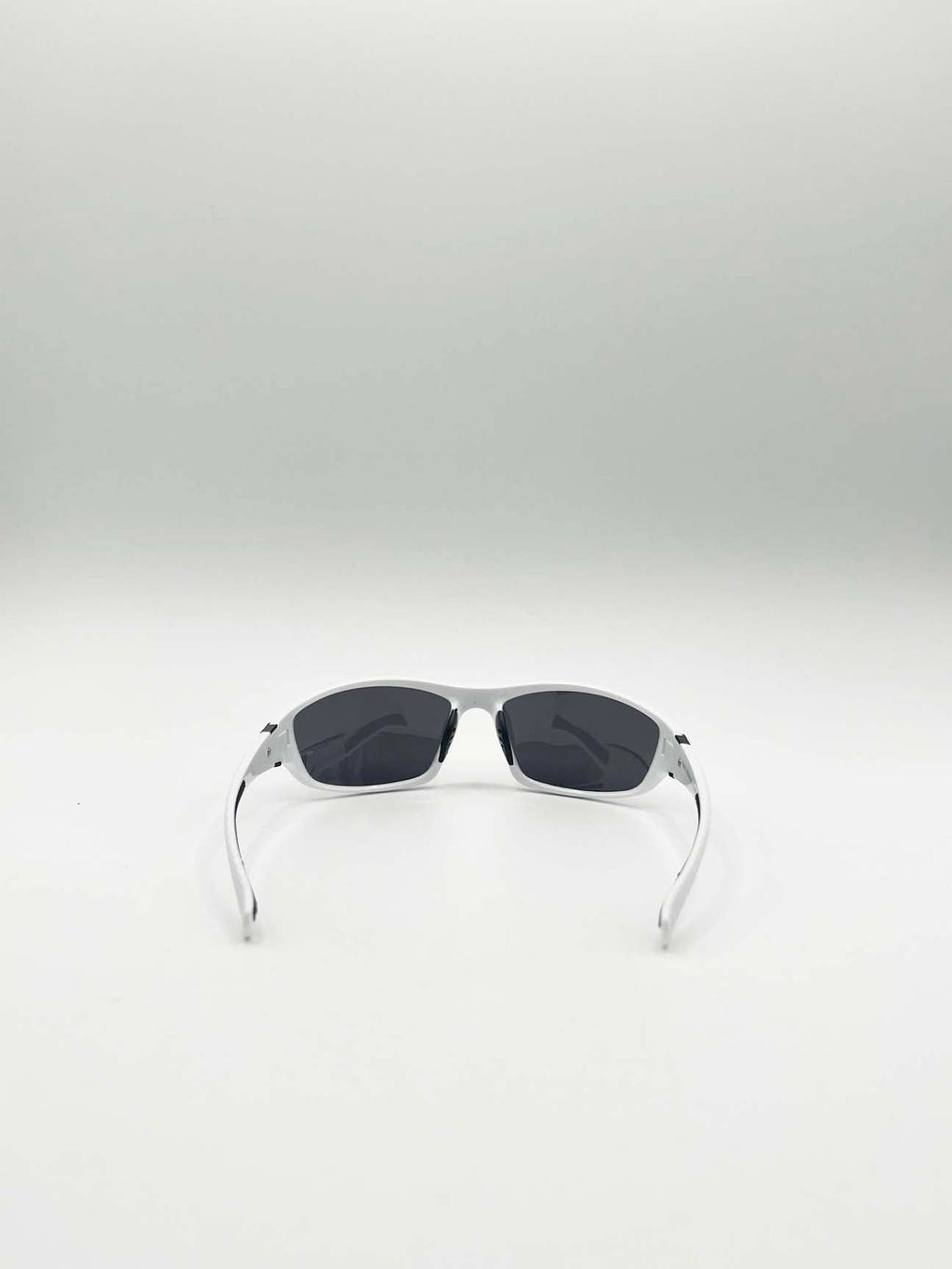 Thin Racer Sunglasses in White Black