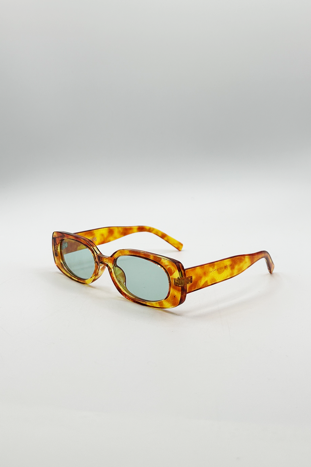 Rectangular Sunglasses in Orange Tortoiseshell