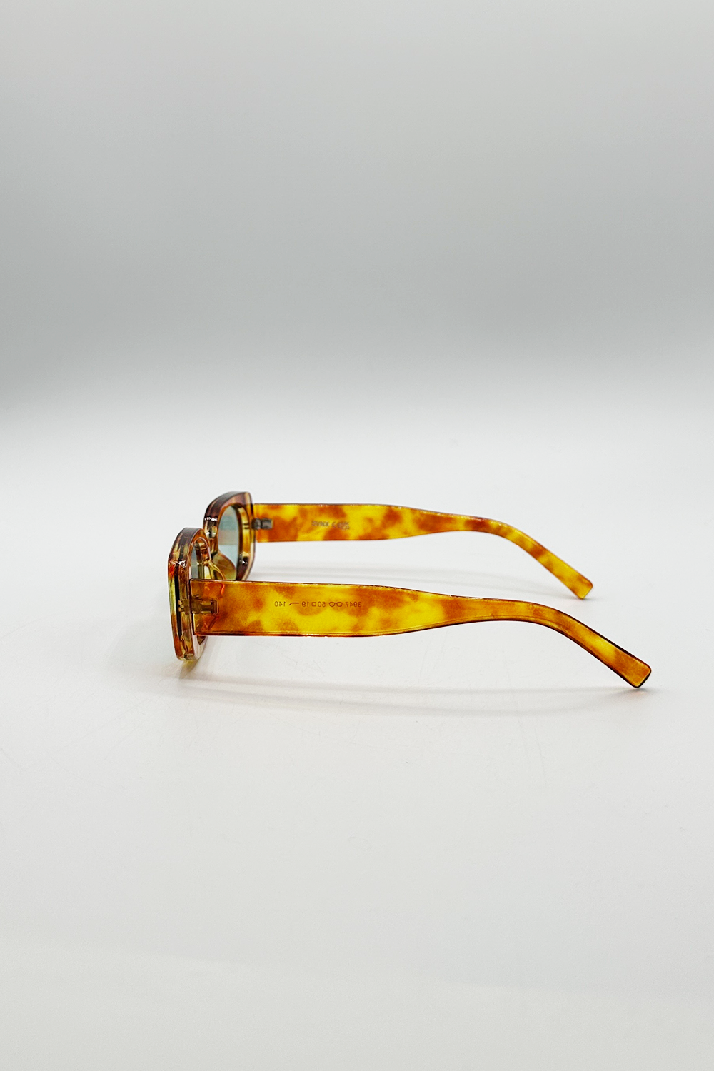Rectangular Sunglasses in Orange Tortoiseshell