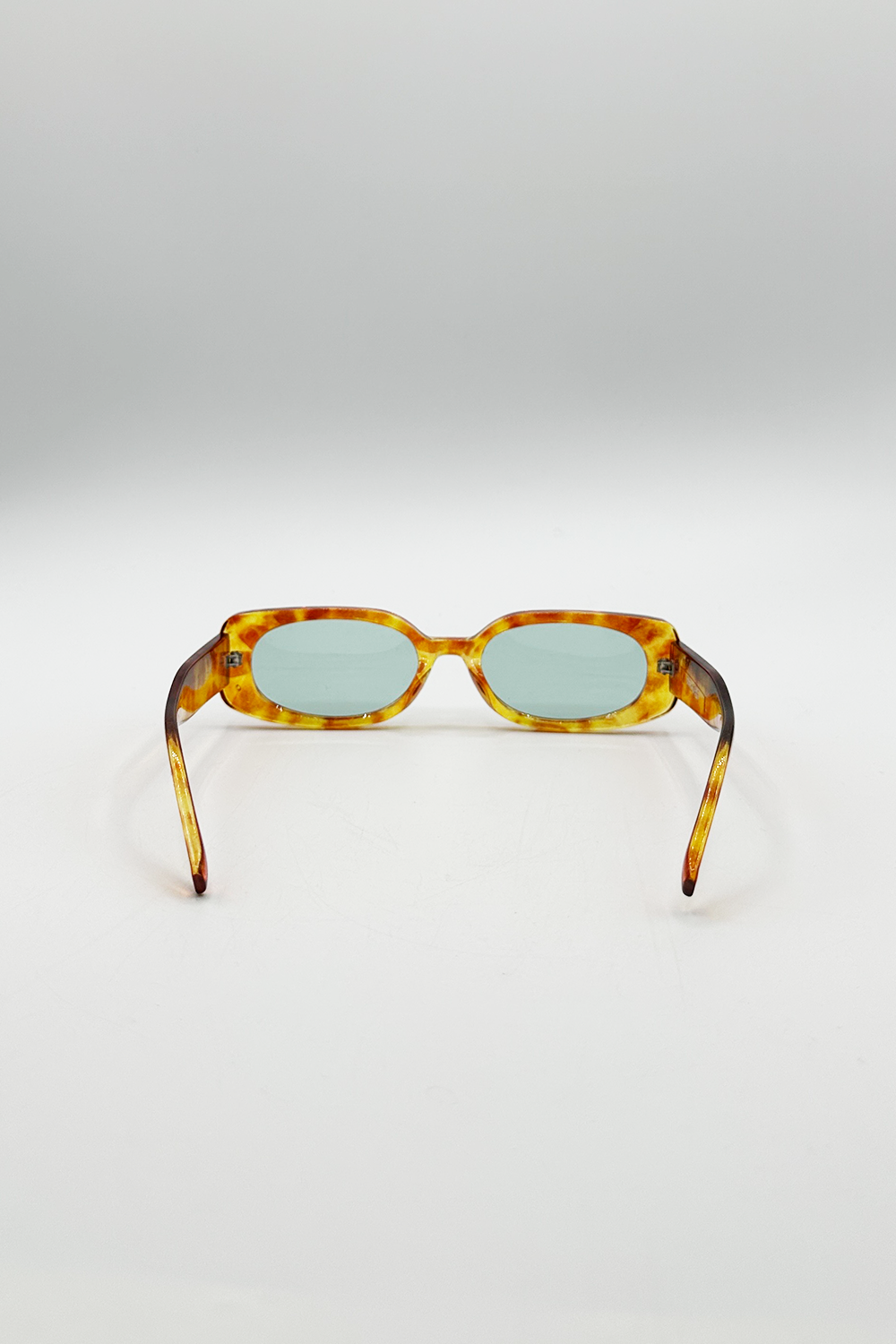 Rectangular Sunglasses in Orange Tortoiseshell