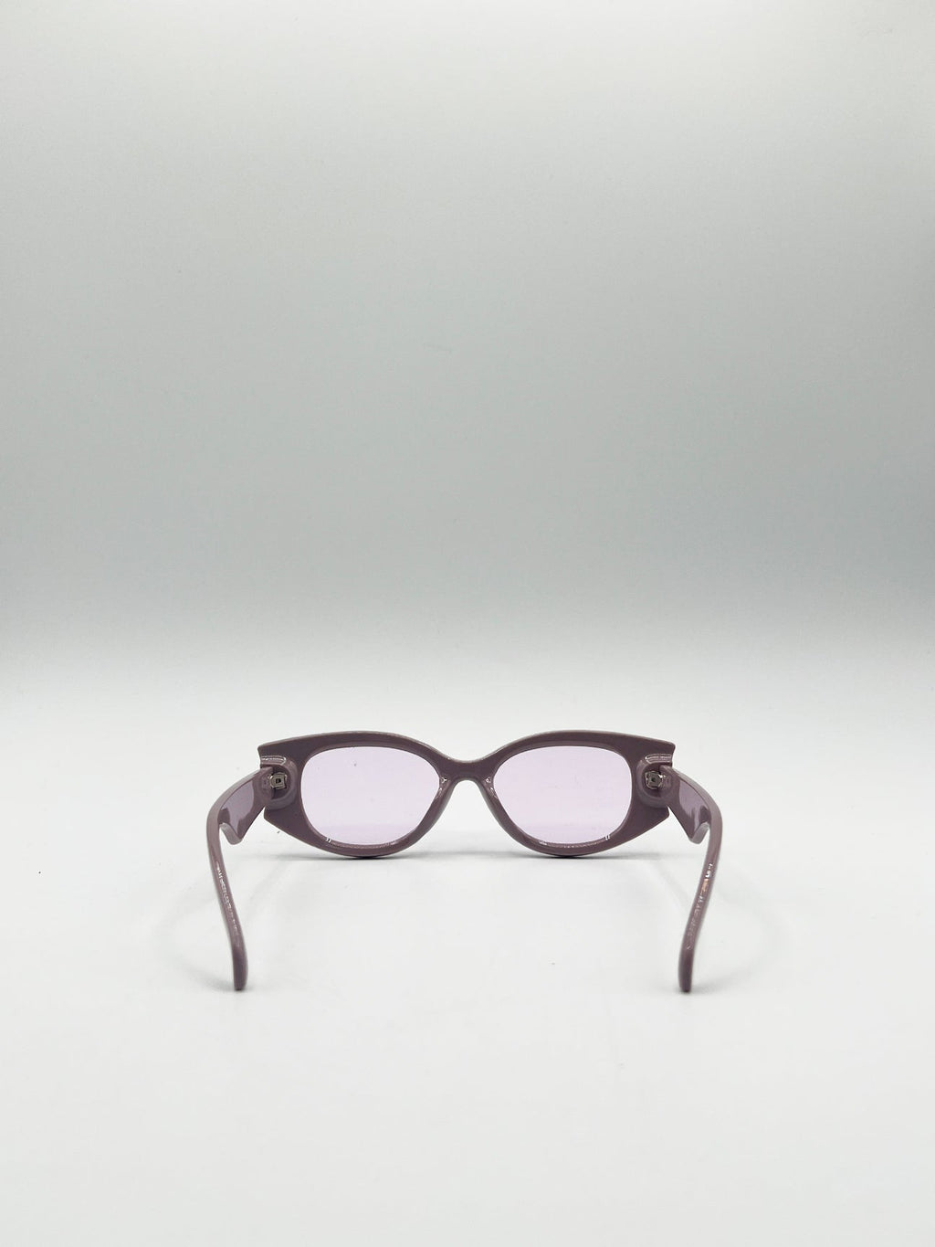 Oval Rectangular Vintage Sunglasses in Purple