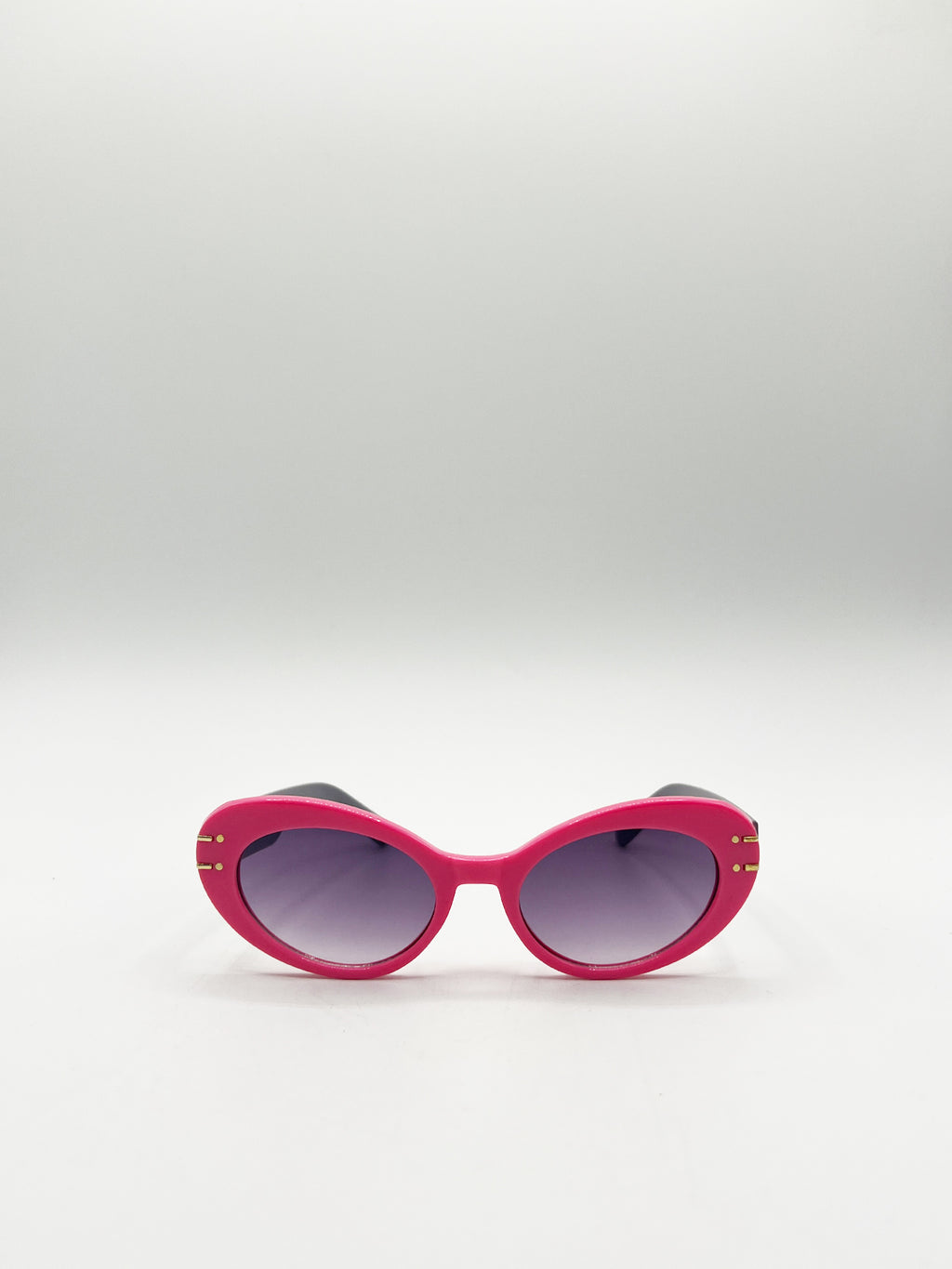 Oval Cat-Eye Sunglasses in Hot Pink
