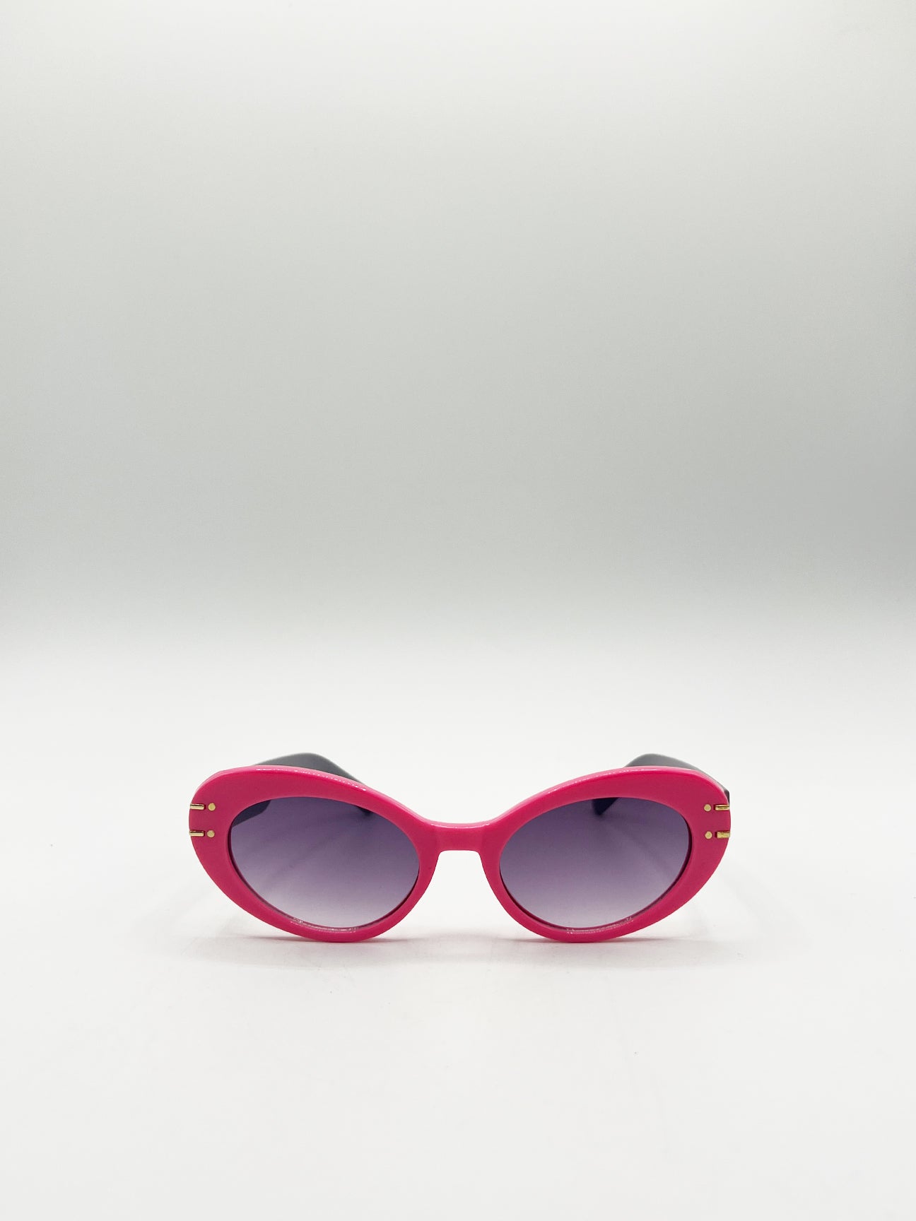 Oval Cat-Eye Sunglasses in Hot Pink
