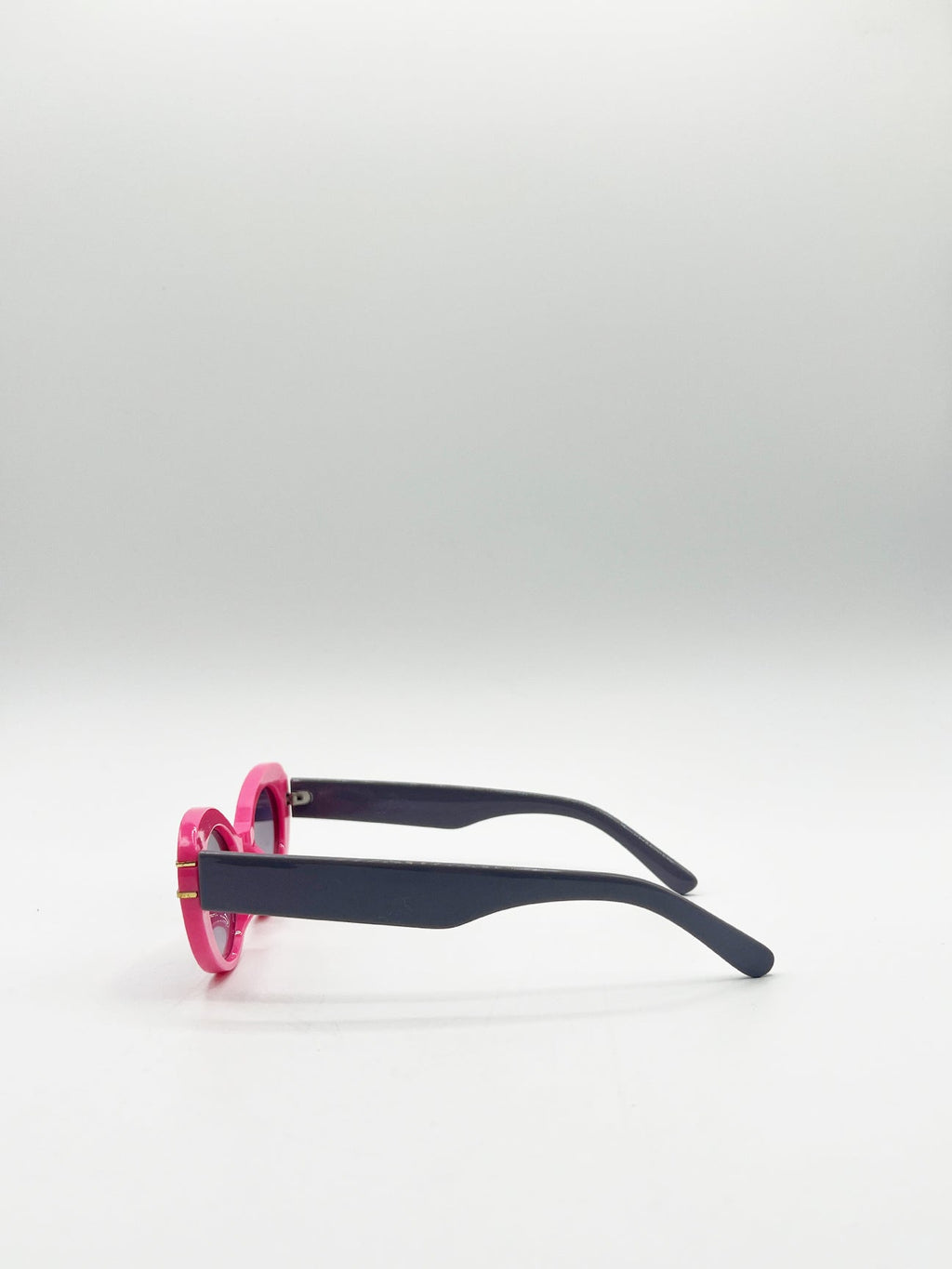 Oval Cat-Eye Sunglasses in Hot Pink