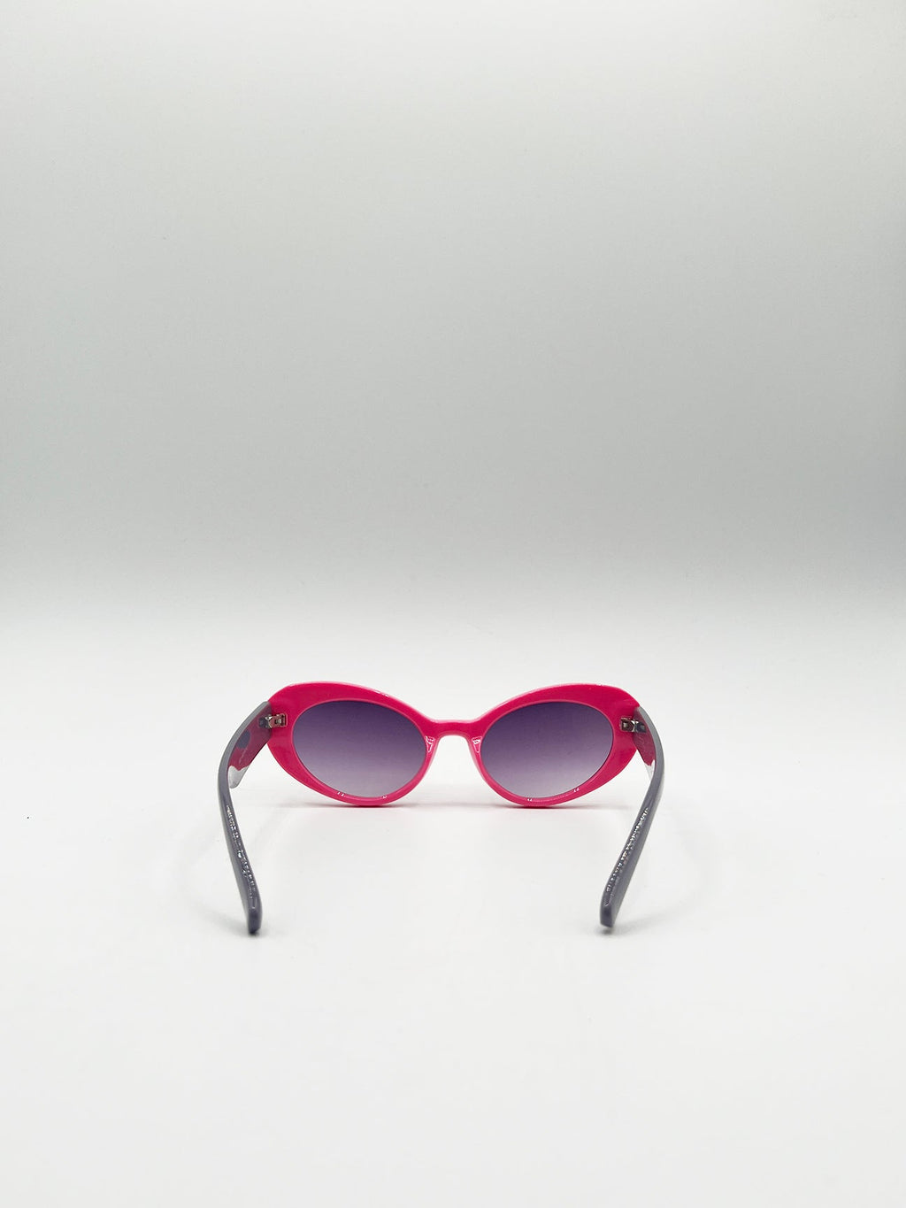 Oval Cat-Eye Sunglasses in Hot Pink