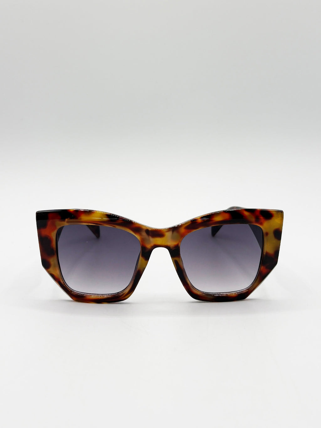 Square Cat-Eye Sunglasses in Tortoiseshell