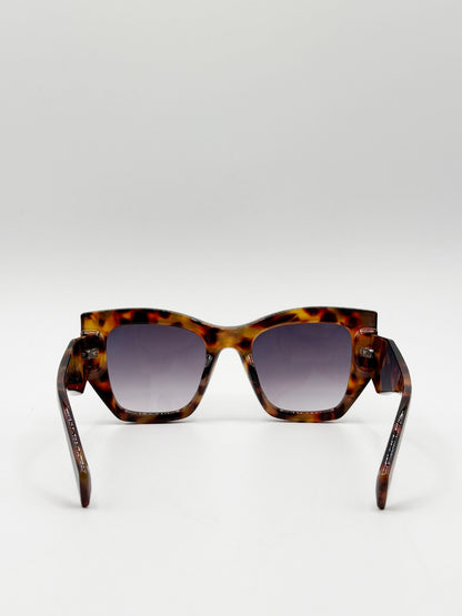 Square Cat-Eye Sunglasses in Tortoiseshell