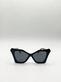 Oversized Cat-Eye Sunglasses in Black