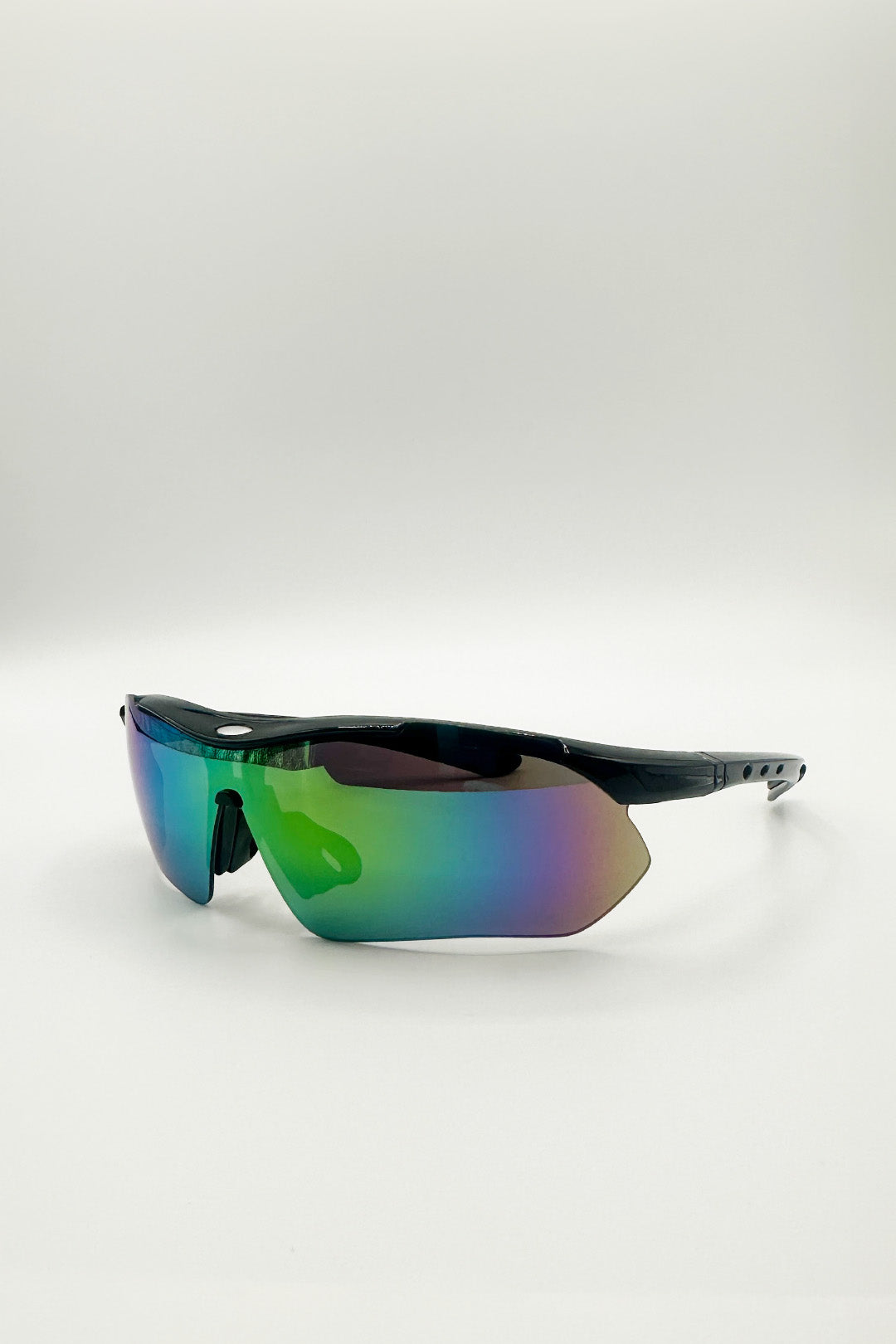 Outdoor Sports Racer Sunglasses In Black Multi