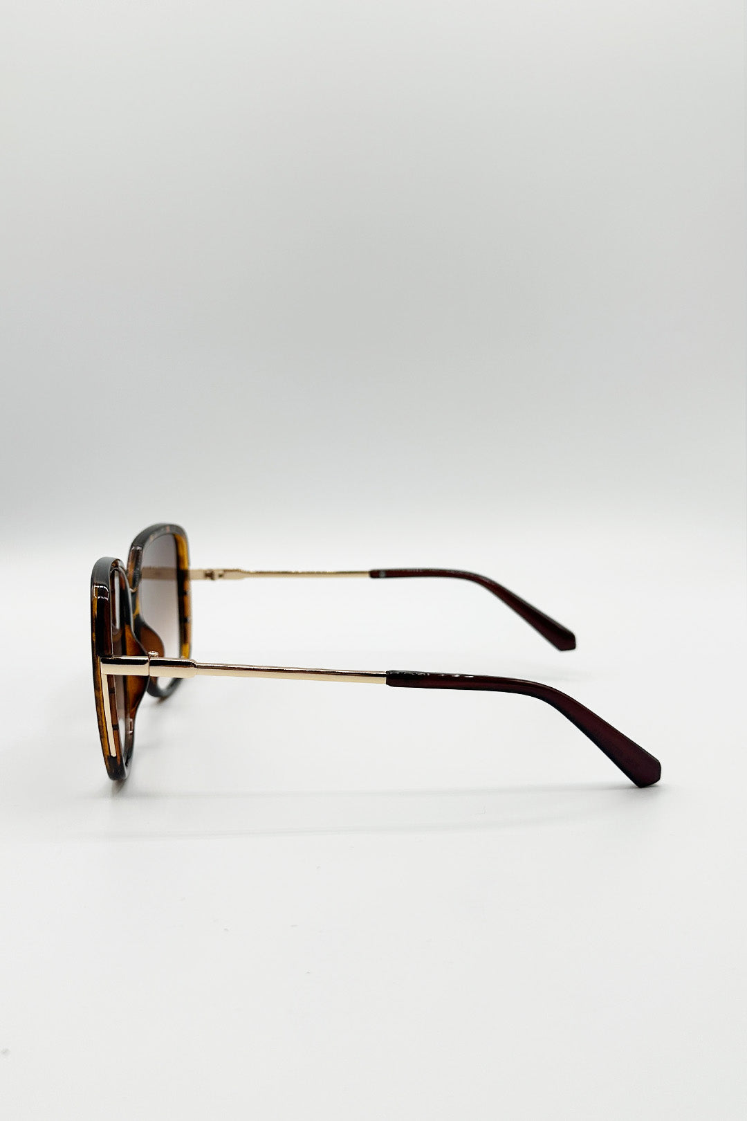 Oversized Square Sunglasses In Tortoiseshell