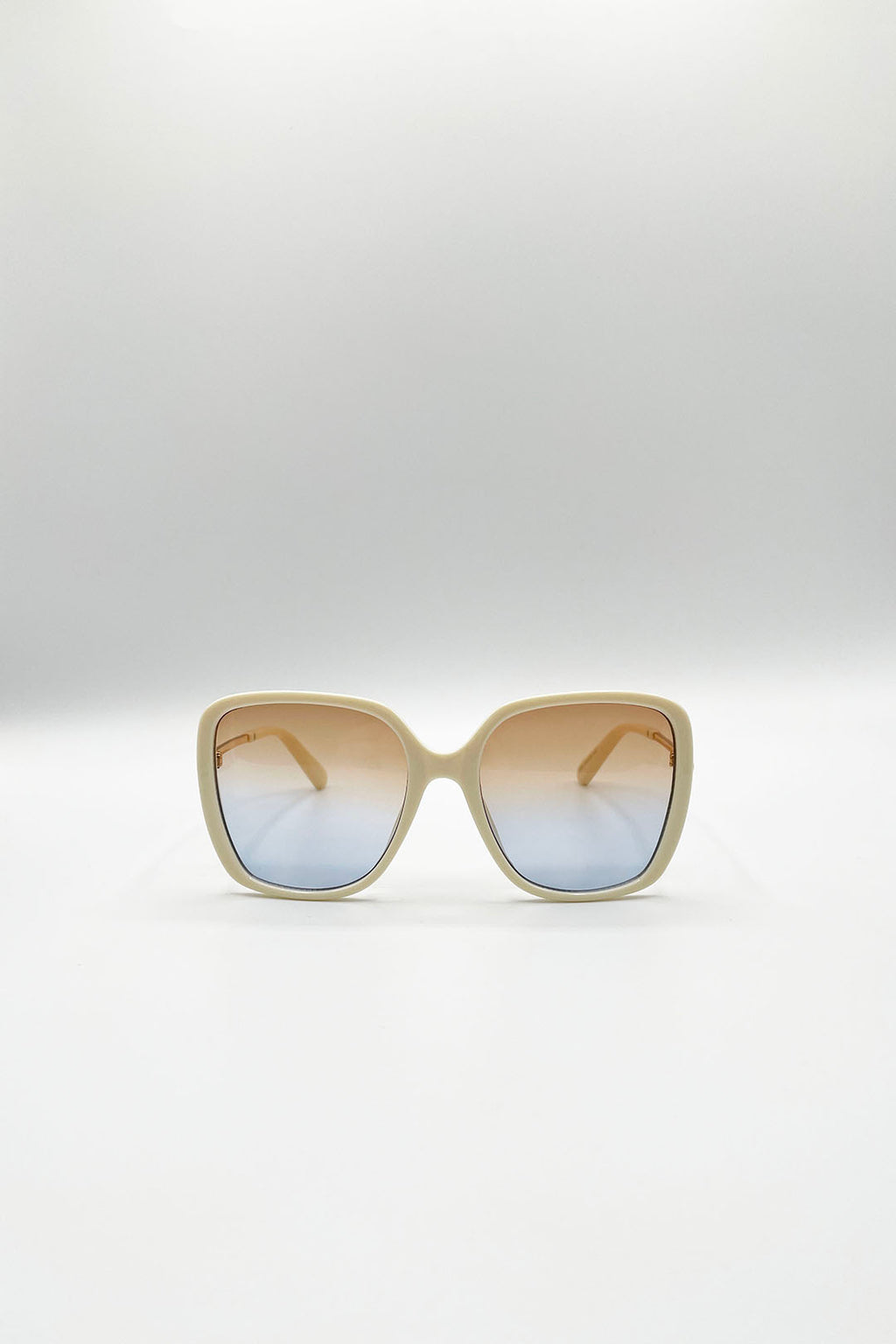 Oversized Square Sunglasses In Beige