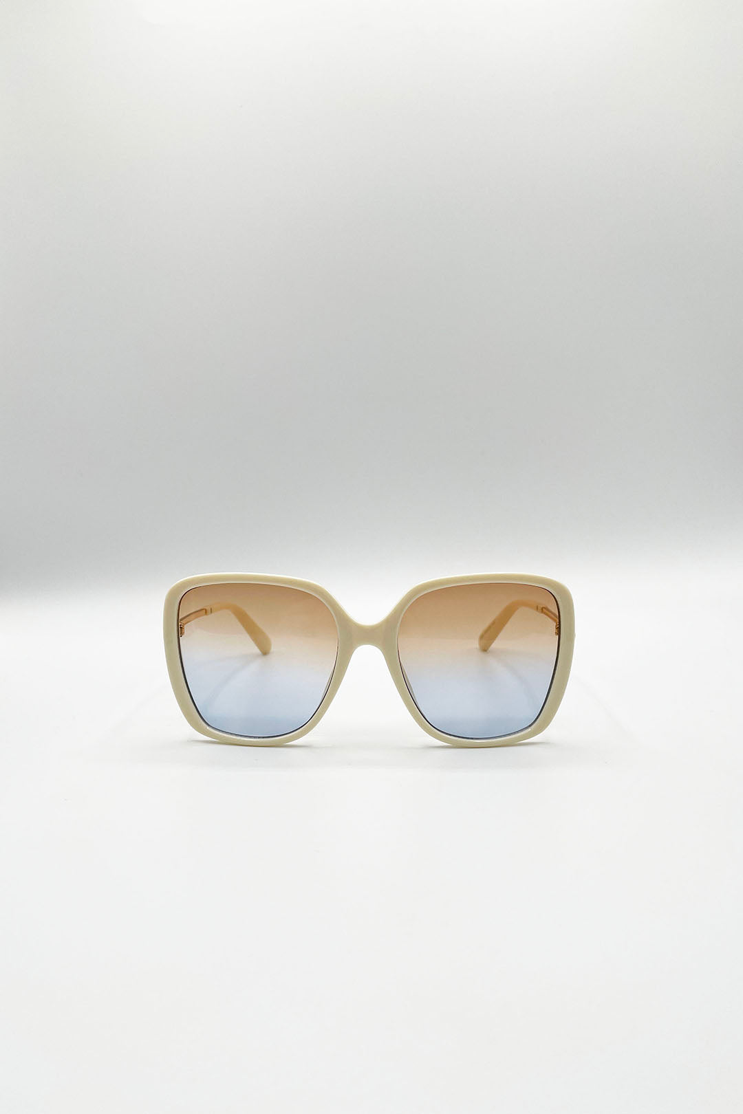 Oversized Square Sunglasses In Beige