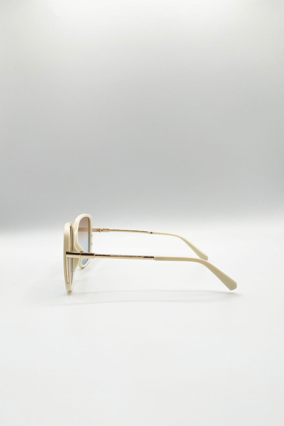 Oversized Square Sunglasses In Beige