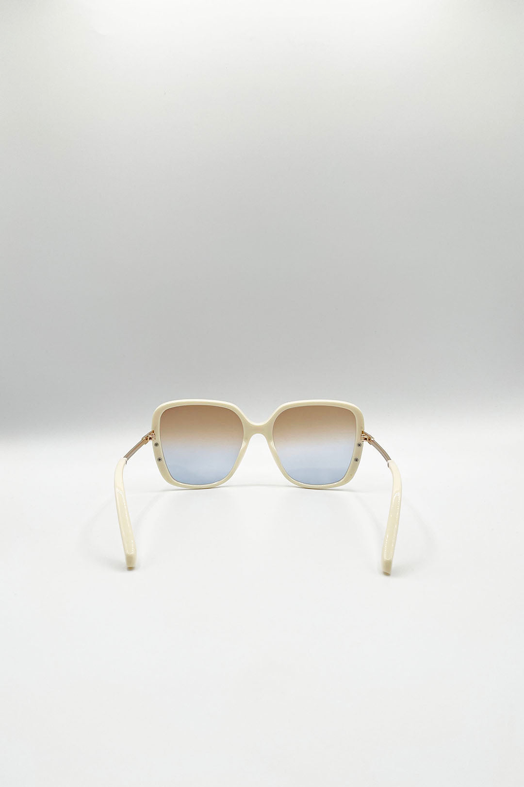 Oversized Square Sunglasses In Beige