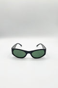 Racer Wrap Around Sunglasses In Black