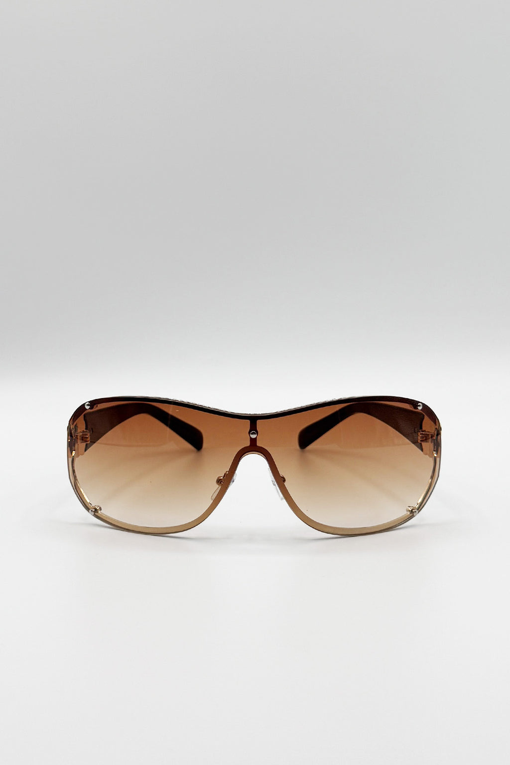 Vintage Rose Wrap Around Sunglasses In Brown