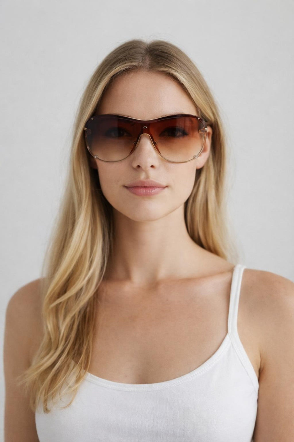 Vintage Rose Wrap Around Sunglasses In Brown