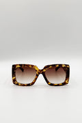 Oversized Square Sunglasses In Tortoiseshell Brown