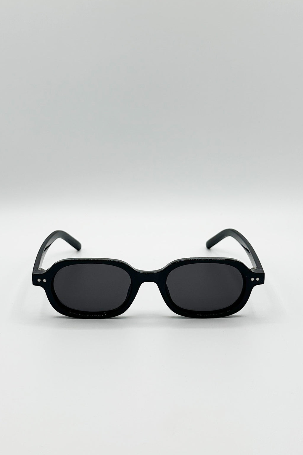 Retro Rounded Square Sunglasses In Black