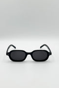 Retro Rounded Square Sunglasses In Black