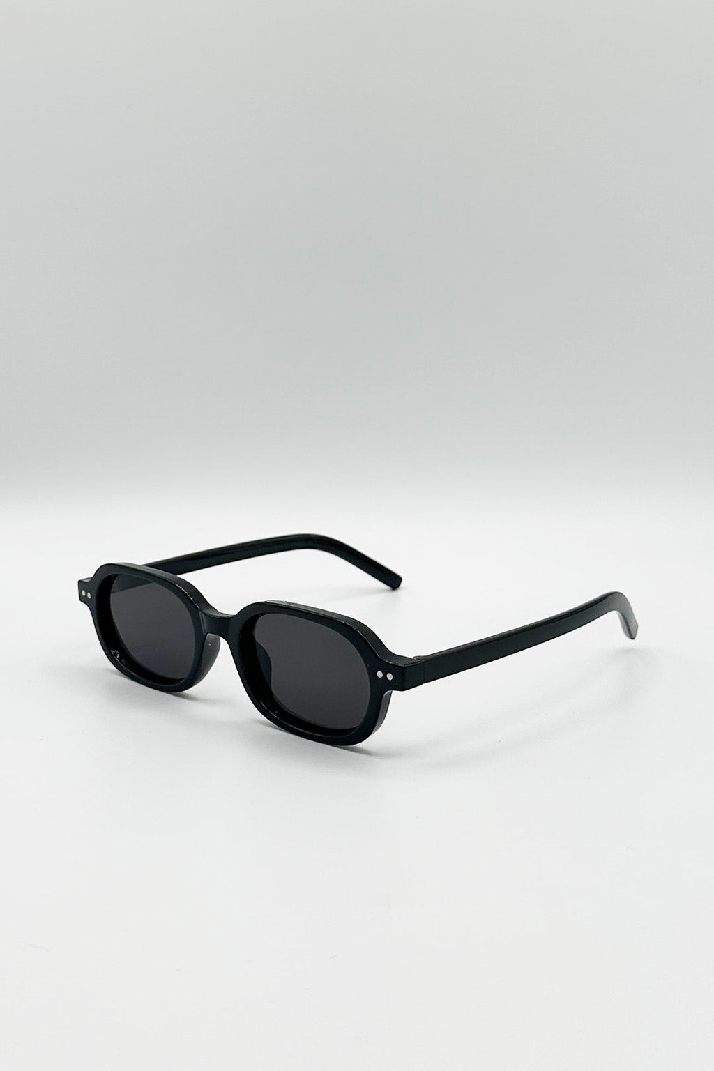 Retro Rounded Square Sunglasses In Black