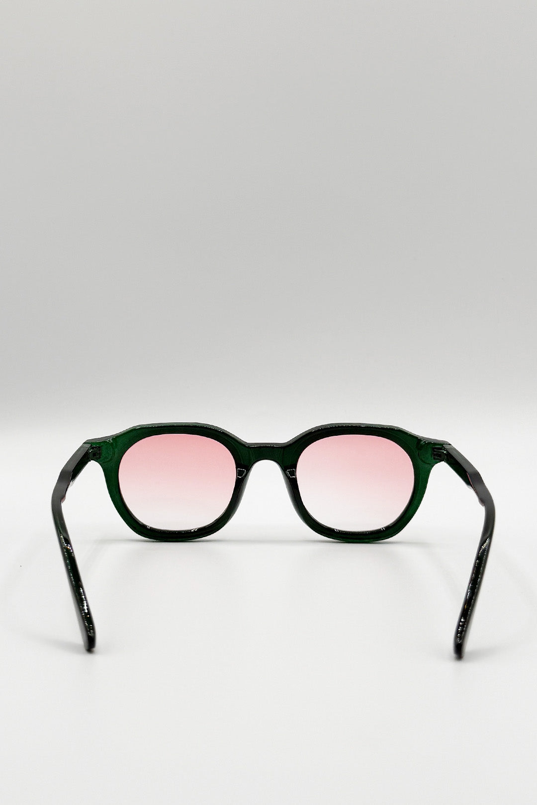 Bold Preppy Sunglasses In Green Pink
