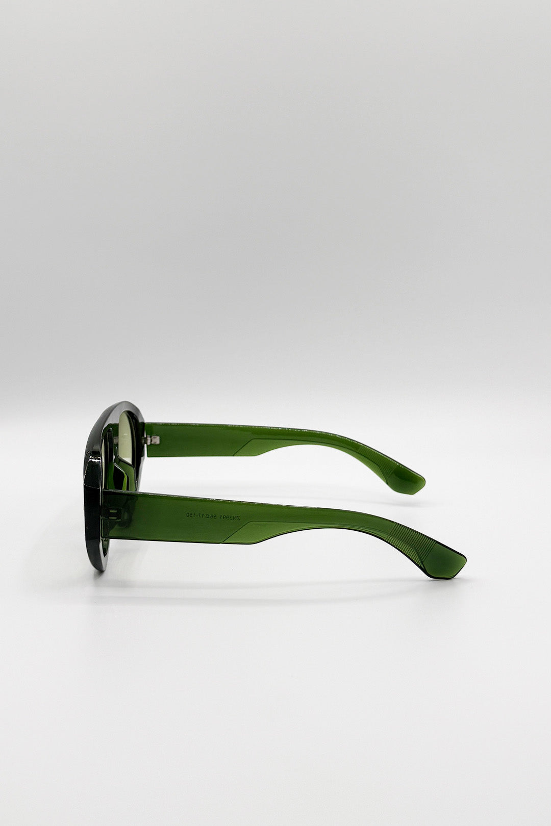 Oversized Bold Aviator Sunglasses in Green