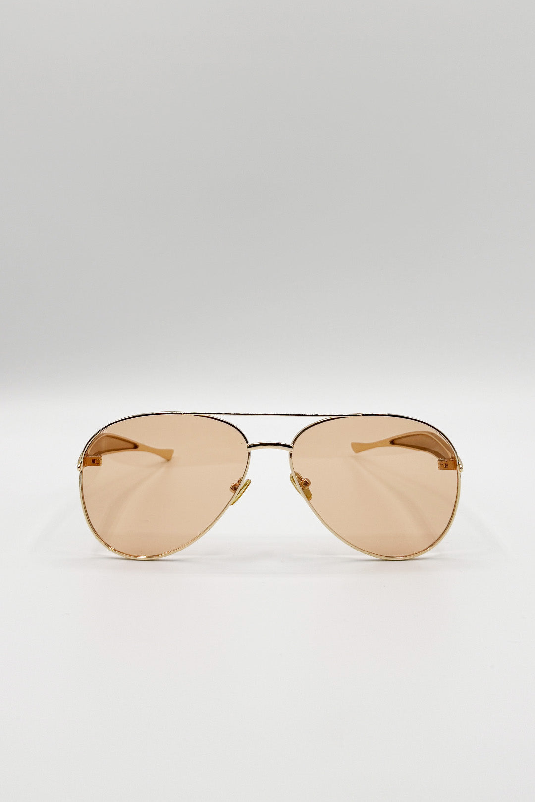 Metal Aviator Sunglasses With Chunky Arm