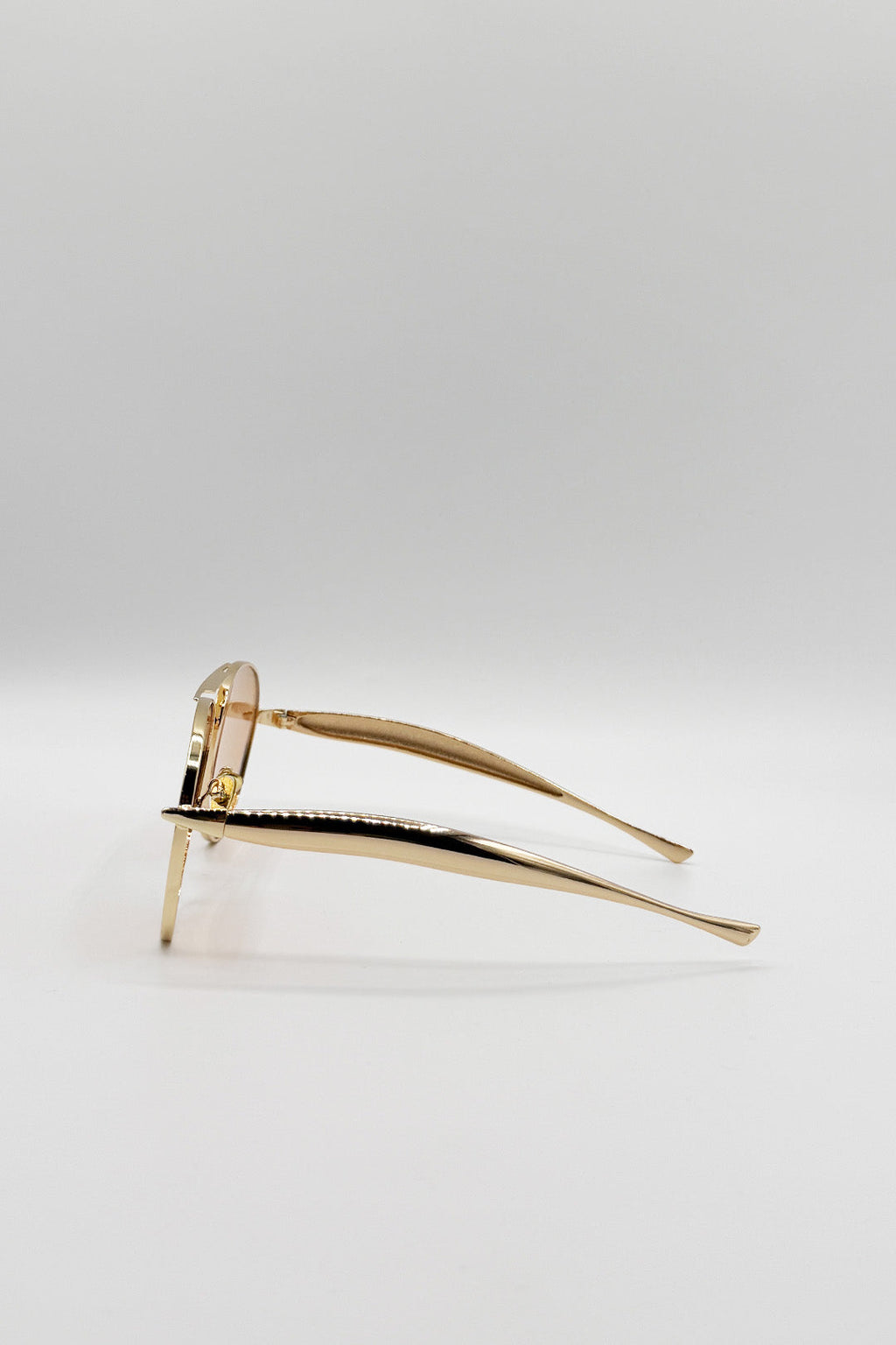 Metal Aviator Sunglasses With Chunky Arm