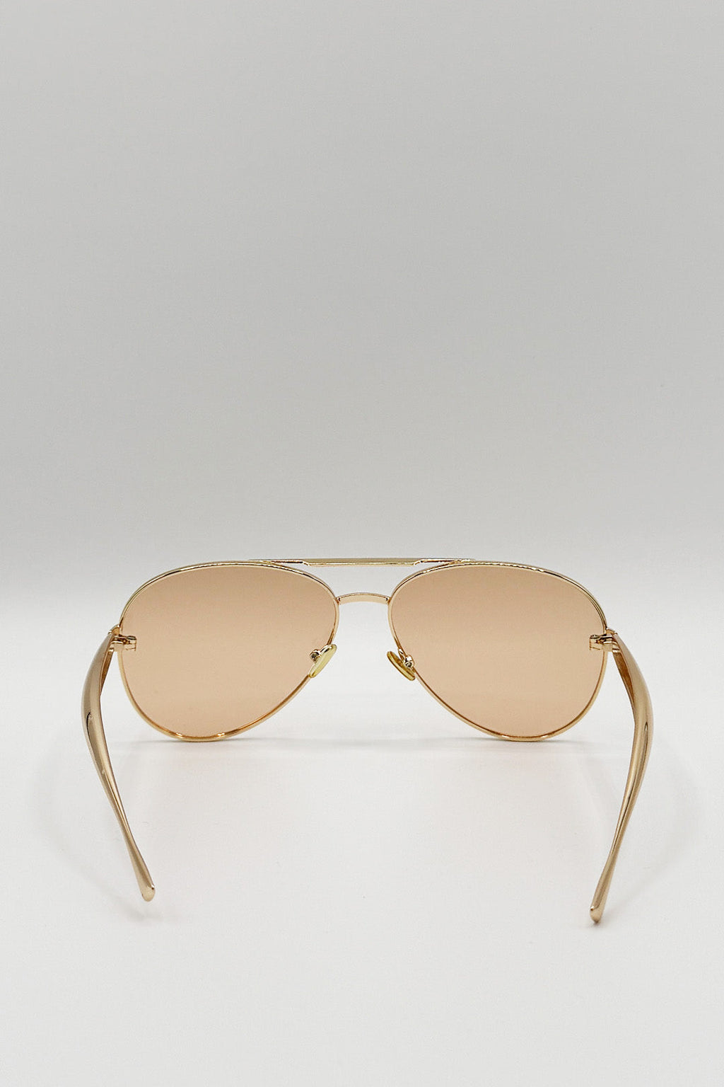 Metal Aviator Sunglasses With Chunky Arm